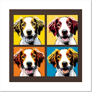 Pop Retro Brittany Art Painting - Cute Puppy Posters and Art